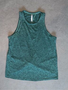 Fabletics Halter Top Teal Athletic Tank Open Back Size XS